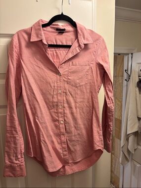 Theory Pink Button-Down Shirt
